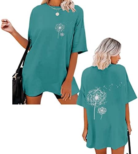 Camiseta feminina tensão feminina primavera verão impressa manga curta o pescoço de tamanho grande camiseta top mock bluss