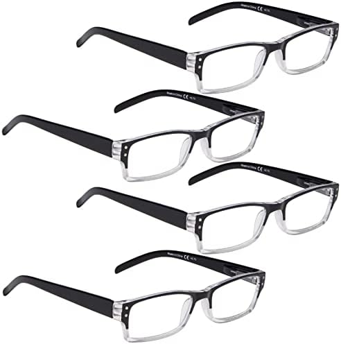 Lur 7 embalam óculos de leitura sem aro + 4 pacotes de óculos de leitura elegantes