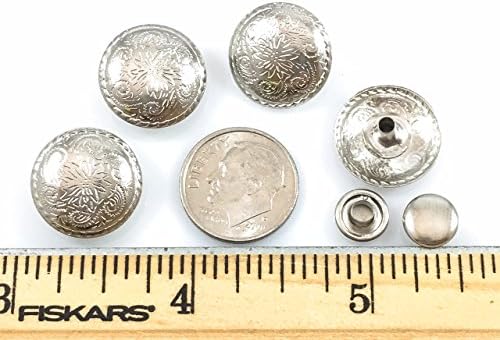 Rivet de borda de corda conchos de volta 1/2 20 pcs