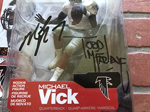 Mike Vick Todd McFarlane autografou assinado McFarlane NFL Atlanta Falcons JSA