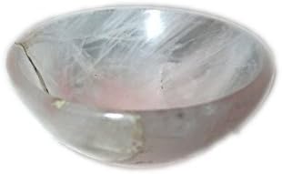 Jet International Crystal Jet Natural Rose Quartz Bowl 2 Terapia de livreto grátis Gemstone Chakra espiritual Chakra Limpeza
