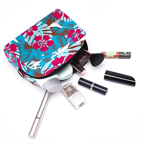 Padrão de flor Pouca de bolsa de maquiagem pequena para a bolsa de bolsa cosmética da bolsa Bolsa de higiene pessoal portátil