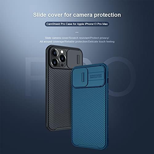 Mangix para iPhone 13 Pro Max Case com tampa da câmera, tampa de choque protetor de protetor de policarbonato fino e fino com