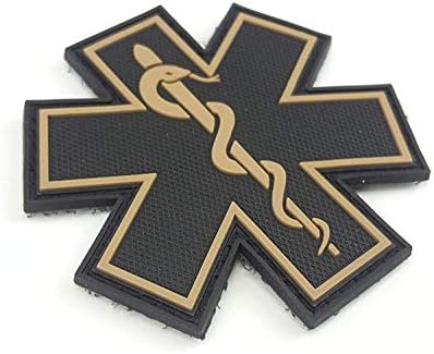 Patch de moral de PVC - EMS - Star da Vida Médica - Black & Tan - Single Snake