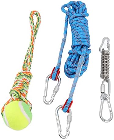 Brinquedos de corda de cão de cães de primavera Zerodis, pendurar bungee bunge spring pólo cachorro brinquedo com corda durável de 16,4 pés, arremesso de corda do exercício de penduramento externo