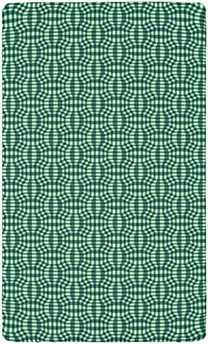 Folhas de mini berço com tema xadrez, lençóis de berço portáteis lençóis macios e respiráveis ​​lençóis de colchão ou lençol de criança, 24 “x38“, creme preto verde