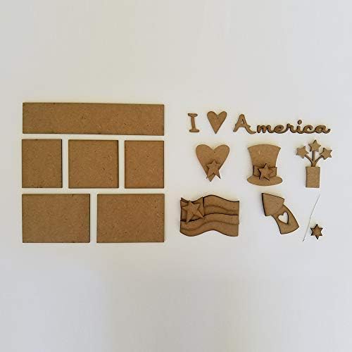 Decor de fundações, Shadow Box Kit - Eu amo a América