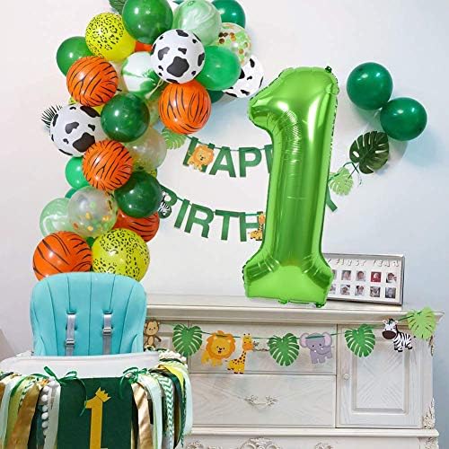 Toniful grande números verdes balões 0-9, número 2 de hélio balões frustrarem balões de grande número para festas de aniversário suprimentos decorações
