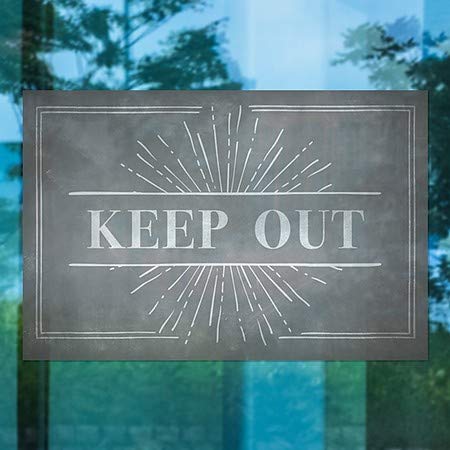 CGSignLab | Keep Out -Chalk Burrst Janela se apega | 30 x20