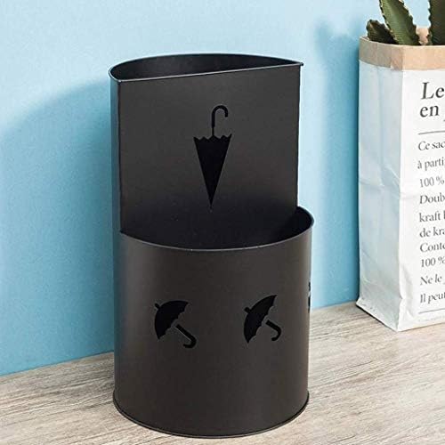 ZLMMY Metal Umbrella Stand Rack, prateleira de balde, bandeja de gotejamento da base de entrada de entrada longa e curta