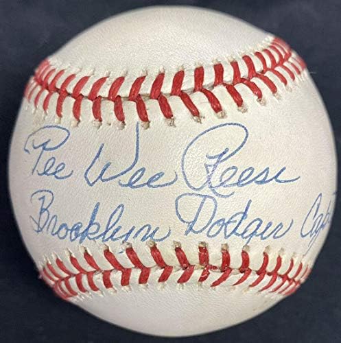 Pee Wee Reese Brooklyn Dodgers Capitão assinado Baseball PSA/DNA - Bolalls autografados