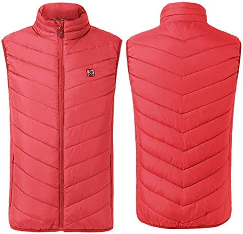 Womens Winter USB Aquecimento de casacos de várias áreas de 8 horas com capuz de calor com duração de inverno com bolsos com calças auto-aquecidas