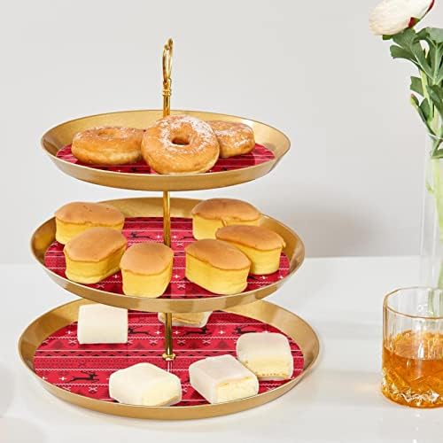 Lyetny 3 Sobessert Stand Stand Gold Cupcake Pastry Stand para Tea Party, Casamento e Aniversário