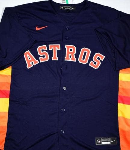 Jose Altuve autografou Houston Astros Blue Nike Jersey - JSA W *Black - Jerseys de MLB autografadas