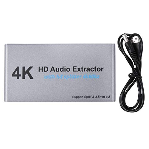 Extrator de áudio Exceart Conversor de 3,5 mm Separador de áudio HDMI Adaptador de áudio para jogador