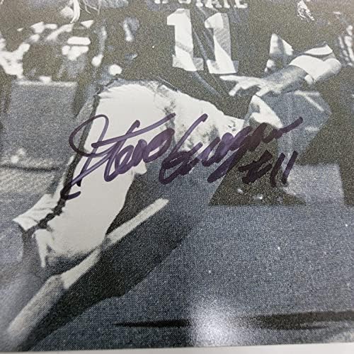 Steve Grogan autografou 8x10 Fotografia New England Patriots Kansas State Wildcats