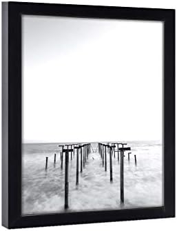 Moderno 13x17 quadro de imagens de madeira preta de vidro real - parede da galeria pendurada 13 x 17 moldura fotográfica