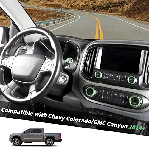 Jimen Compatível com Chevrolet Colorado/GMC Canyon 2014-2022, 8pcs Center Console Audio Volume de AC Button & Signal