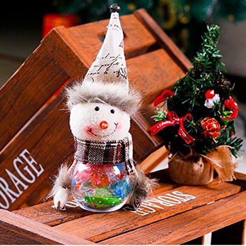 Okokmall US-Snowman Christmas Santa Candy Filler Bottle Bottle de decoração de festa da caixa de decoração Us