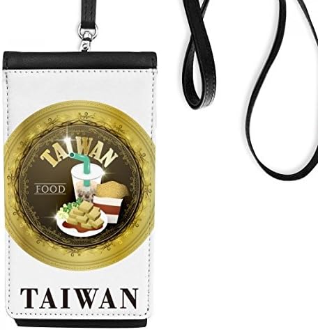 Taiwan Travel Food China Phone Phone Goleting Polícia de bolsa preta móvel pendurada