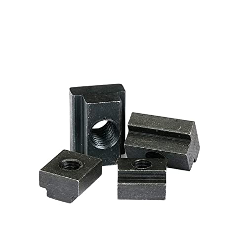 T NUT 2PCS M6 M8 M10 M12 M16 DIN508 Black Acabamento Grau 8.8 Porca de Aço de Carbono T Tabelado através de móveis