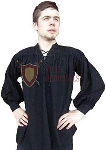 A camisa do proprietário das medievais está encadernada para pirata reencenação SCA Renaissance Knight Linen