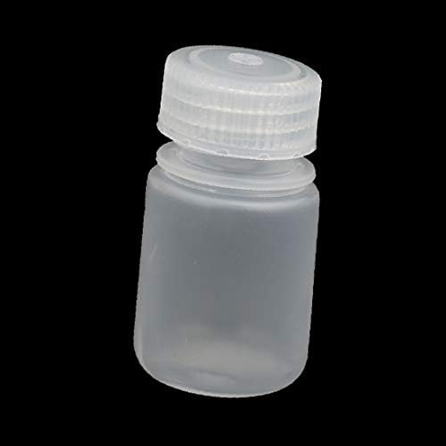 X-Dree 2pcs 35 mm dia 65 mm de altura 125 ml Retângulo de plástico HDPE garrafa de boca pequena branca (2pcs 35 mm diámetro de 65 mm Alta 125ml Hdpe retángulo plástico botella pequeña boca