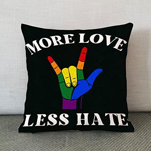 Igualdade de gênero LGBTQ Orgulho gay Lesbiano Tampa de travesseiro de arremesso de mais amor Caso de almofadas de