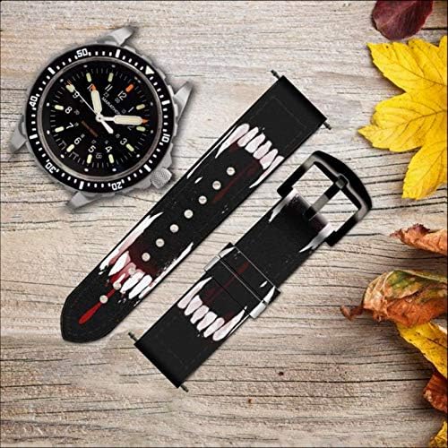 CA0813 dentes vampiros Bloodstain Leather Smart Watch Band Strap for Wristwatch smartwatch smart watch size
