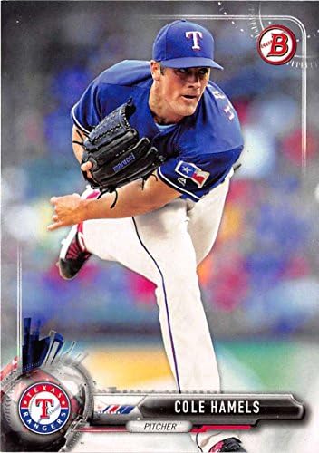 2017 Bowman 7 Cole Hamels Texas Rangers Baseball Card