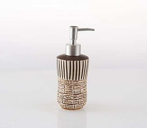 Dispensador de sabão de cerâmica Huijie com bomba para cozinha de banheiro - garrafa de loção de estilo nórdico líquido