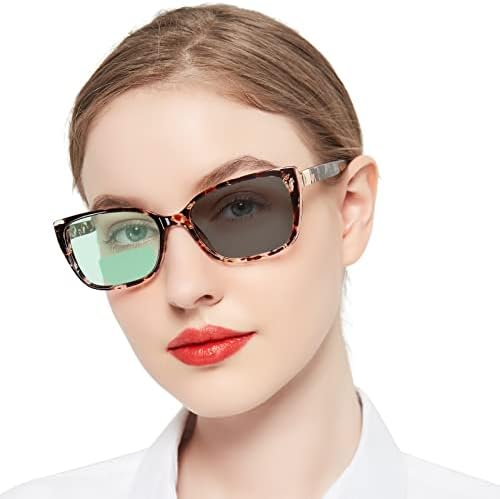 Occi Chiari Transição Fotochrômica Bifocal Reading Glasses Para Mulheres, Clear UV Protection Sunglasses Readers