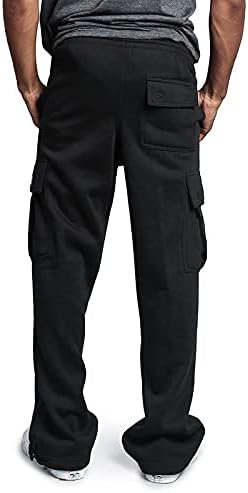calça de carga lcepcy para homens camuflando folga relaxada trabalho esbelto e alto e alto magro casual solto de cintura