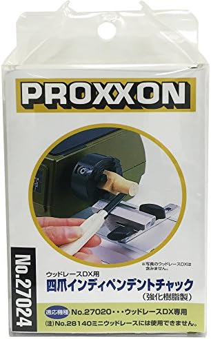 Proxxon No.27024 Chuck independente de 4 pura para uso de Wood Lace DX, perfeito para o trabalho da Square Wood