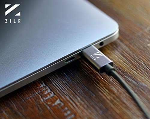 Dados ZILR USB C para Cabo USB-C 1M USB-C Gen 2 100W USB C 3.1 Gen 2 Cabo Thunderbolt Cabo de transferência de 10 Gbps compatível com MacBook