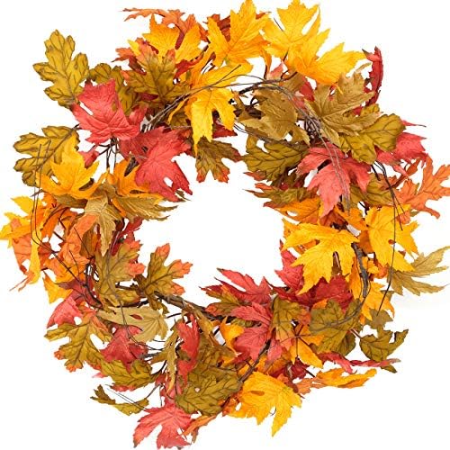 Redeo Yarteyee 20 Folhagem de outono Maple Folhas de folhas Decoração de porta de outono