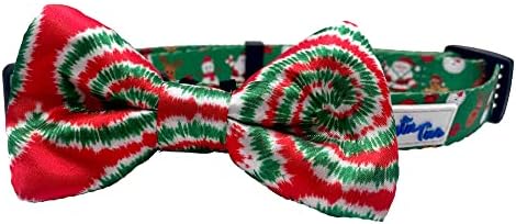 Cutie lanche o tie de tie de natal tize de cachorro gravata borboleta - 2 x 4 de qualidade premium laços de arco para cães - deslize sobre elásticos - se encaixa na maioria dos colarinhos - gravata de cães para todas as raças vendidas separadamente