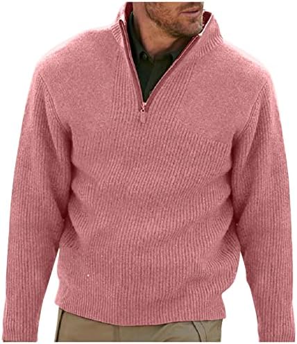 Dudubaby masculino suéter de lã Comfort Quarter zip espessura no início do outono suéter de pelúcia blus