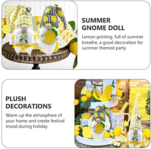 AMOSFUN Lemon Gnome Scandinava Tomte Nisse sueco Fruta Fruta Fruta Casa Ornamento Fazenda Decoração da Cozinha Decoração