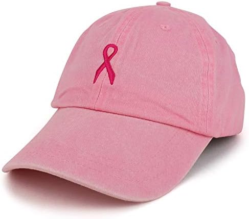 Armycrew Pequeno câncer de mama Consciência fita bordada Capinha de algodão lavado