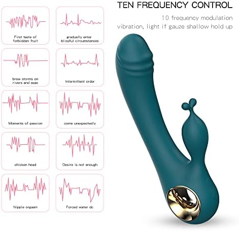 Brinquedos sexuais de vibrador de coelho para mulheres, v vibrador vibrador com coelho ou orelhas 10 vibrações e modo aprimorado com um clique, estimulador de clitóris pulsantes à prova d'água para mulheres prazer para iniciantes adultos