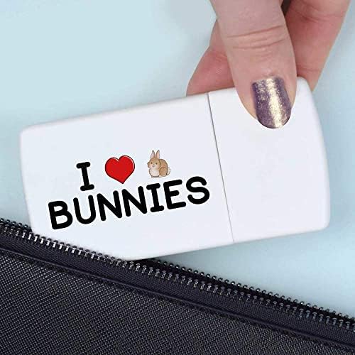 Azeeda 'I Love Bunnies' Caixa de comprimidos com divisor de tablets