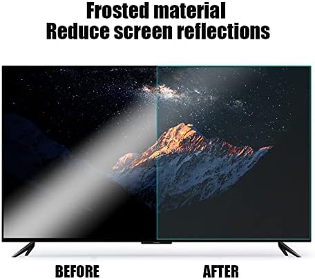 Anti -Blue TV Light Screen Protector Filme Anti -brilho Anti -UV Aliviar a linhagem ocular - Painel de filtro de proteção fosca - LCD, LED, 4K OLED & QLED HDTV Displays / Clear / 43 polegadas 942x529mm