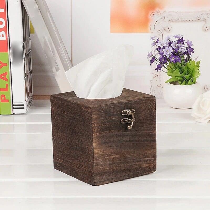 SDGH Wood Tissue Box Napkin Capa Home Paper Titular Case Banheiro Caixa de Tecido de Tecida Capinho Distribuidor de