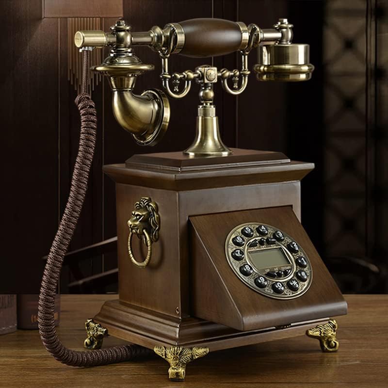 Counyball Retro Telefone European Classic Desk Telefone com fio Rotário Decoração de Decoração de Telefone do escritório em casa