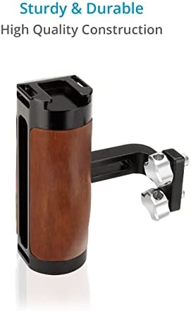 Proaim Snaprig Wood mini alça lateral para gaiola e plataforma da câmera. Grip ergonômico para tiro confortável portátil, opção ajustável em altura. Montagem de sapatos e slot de cinta