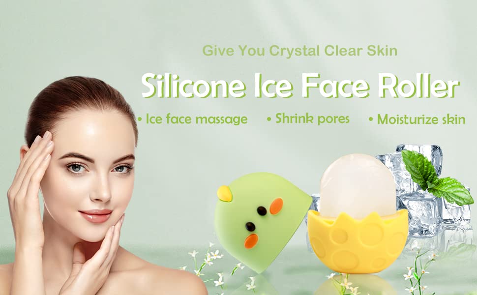 Rolo de face de gelo de silicone para cuidados com a pele