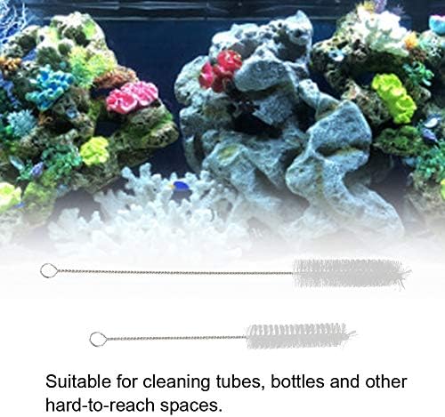 Escova de aço inoxidável de aquário, escova de limpeza de tubo de peixe, diferentes tamanhos aquários animais de estimação