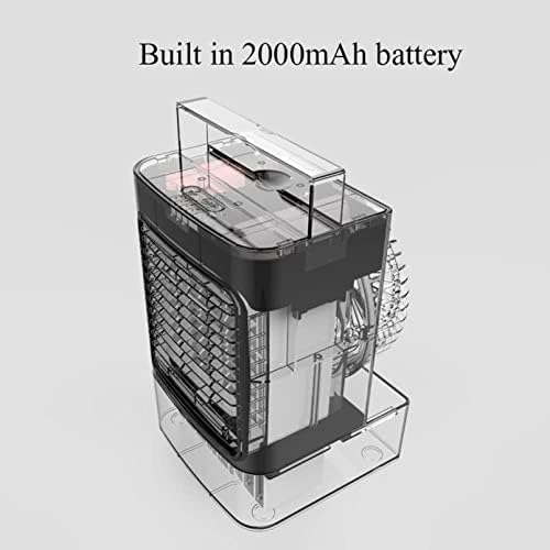 伟 祥 Ar condicionado portátil, mini ar condicionado evaporativo de ar refrigerador de ar, 3 velocidades de ventiladores
