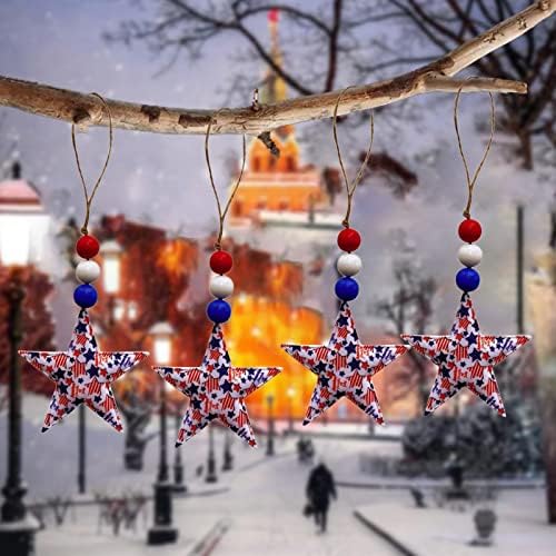 Copos de bola para festa de joias de presente de moda personalizada Aço inoxidável Brincos de árvore de Natal Americanos Dia do America